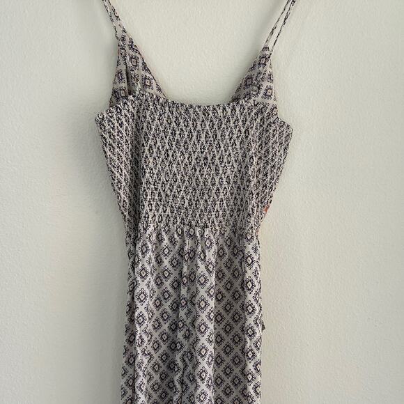 Angie Jumpsuit Romper Boho Wide Leg Smocked Spaghetti Strap Flowy Festival SZS - Picture 3 of 9